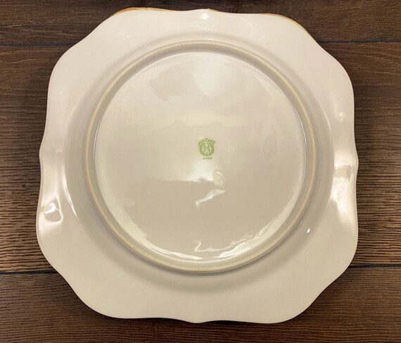 Noritake Leona Square Salad Plates, Set of 3, Vintage Fine China