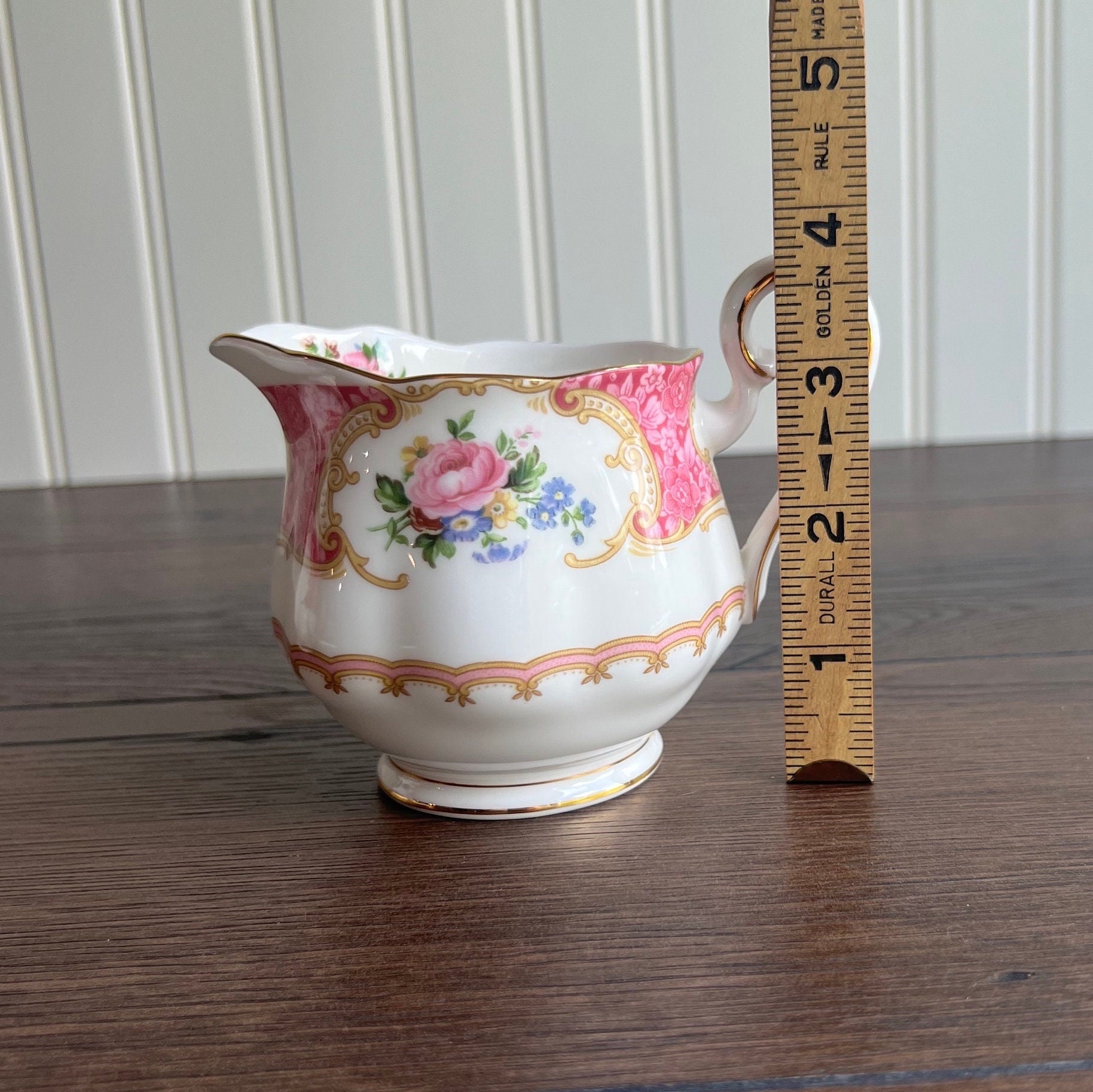 Royal Albert Lady Carlyle Sugar Bowl With Lid and Creamer Set, Floral