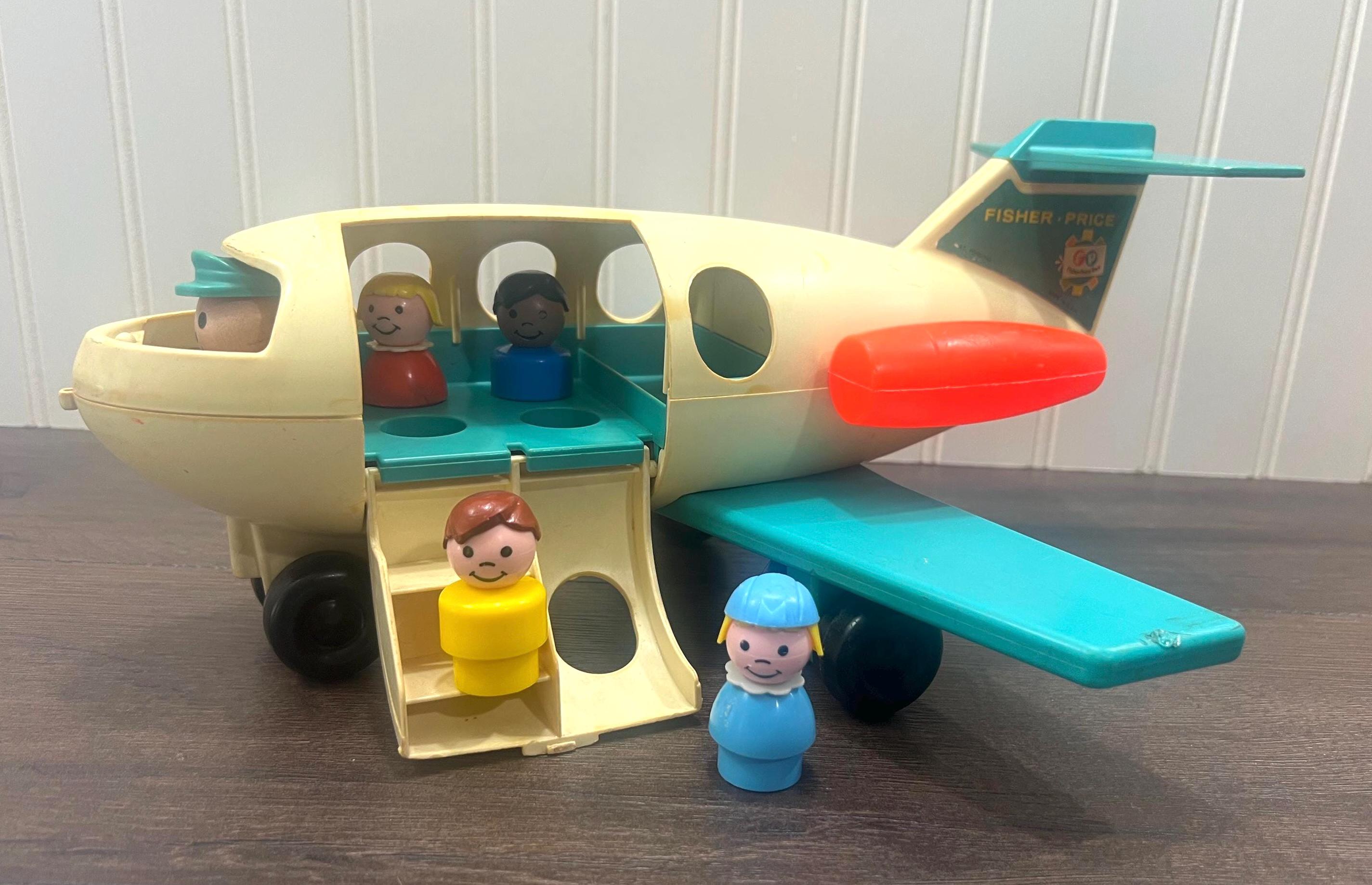 Vintage 1971 Fisher Price Airplane, Little People, Vintage Toys