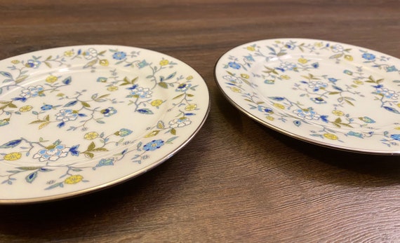 専用ページです　Vintage Plate 2枚 11 Vintage Asian Plates 2 Patterns Signed Backs Blue Orange