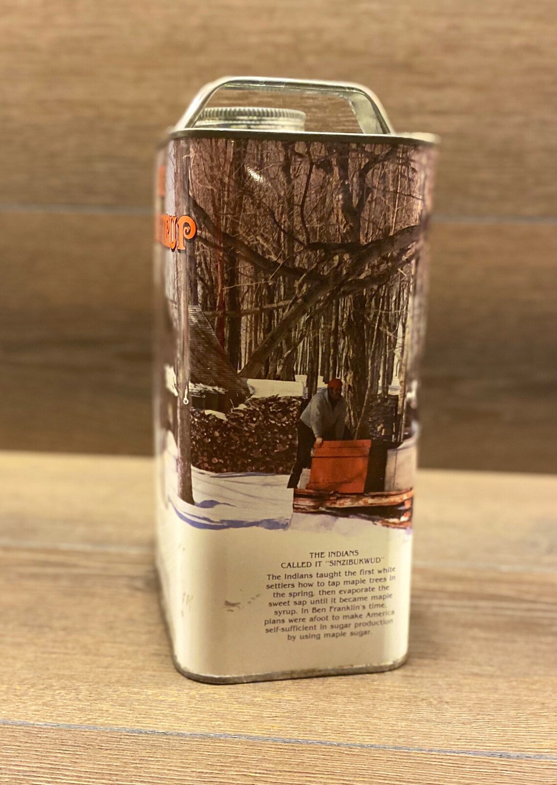 Vermont Pure Maple Syrup Tin Vintage Maple Syrup Tin Etsy