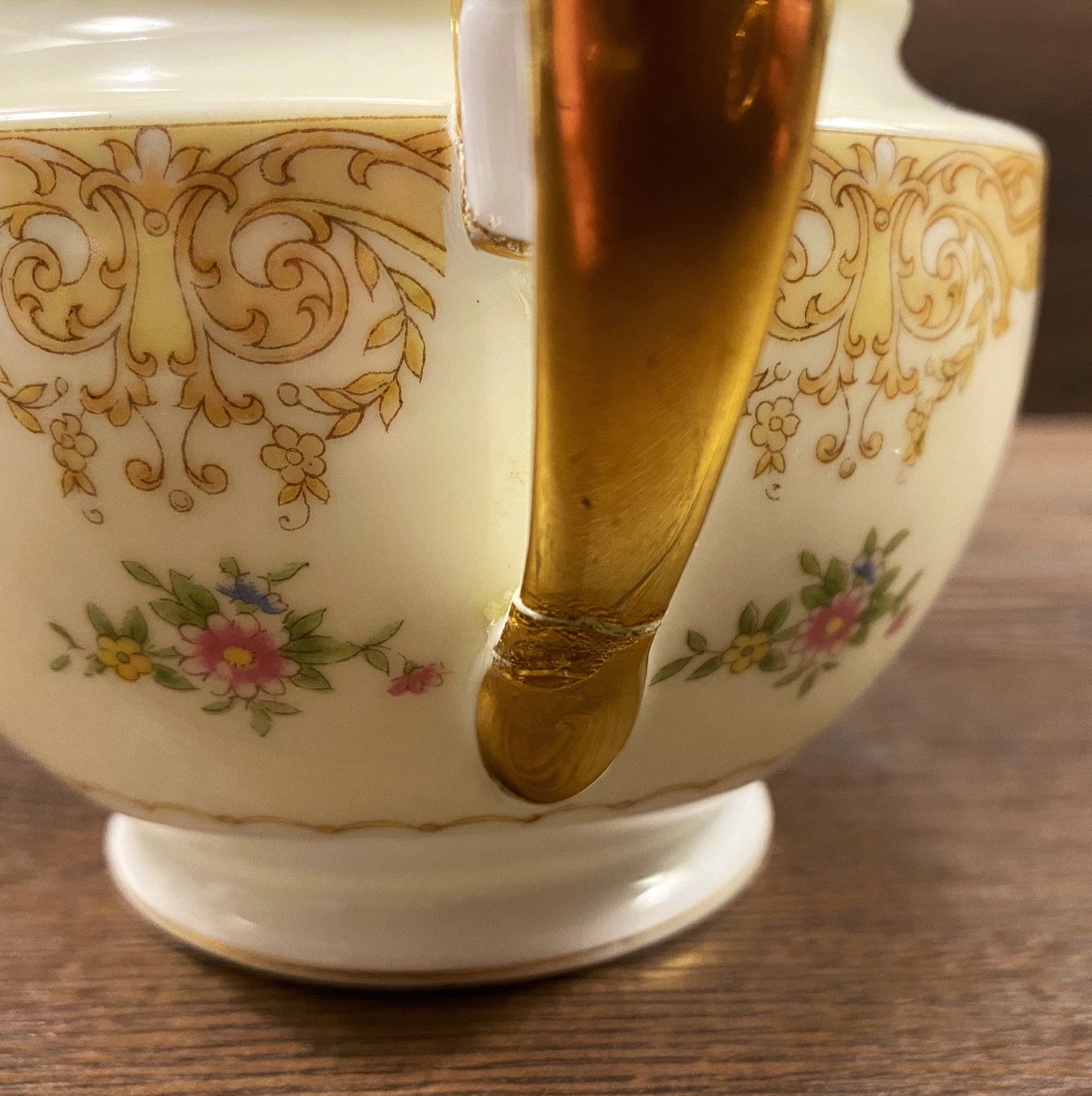 Noritake Creamer and Sugar Bowl With Lid , Vintage Cream and Sugar Set
