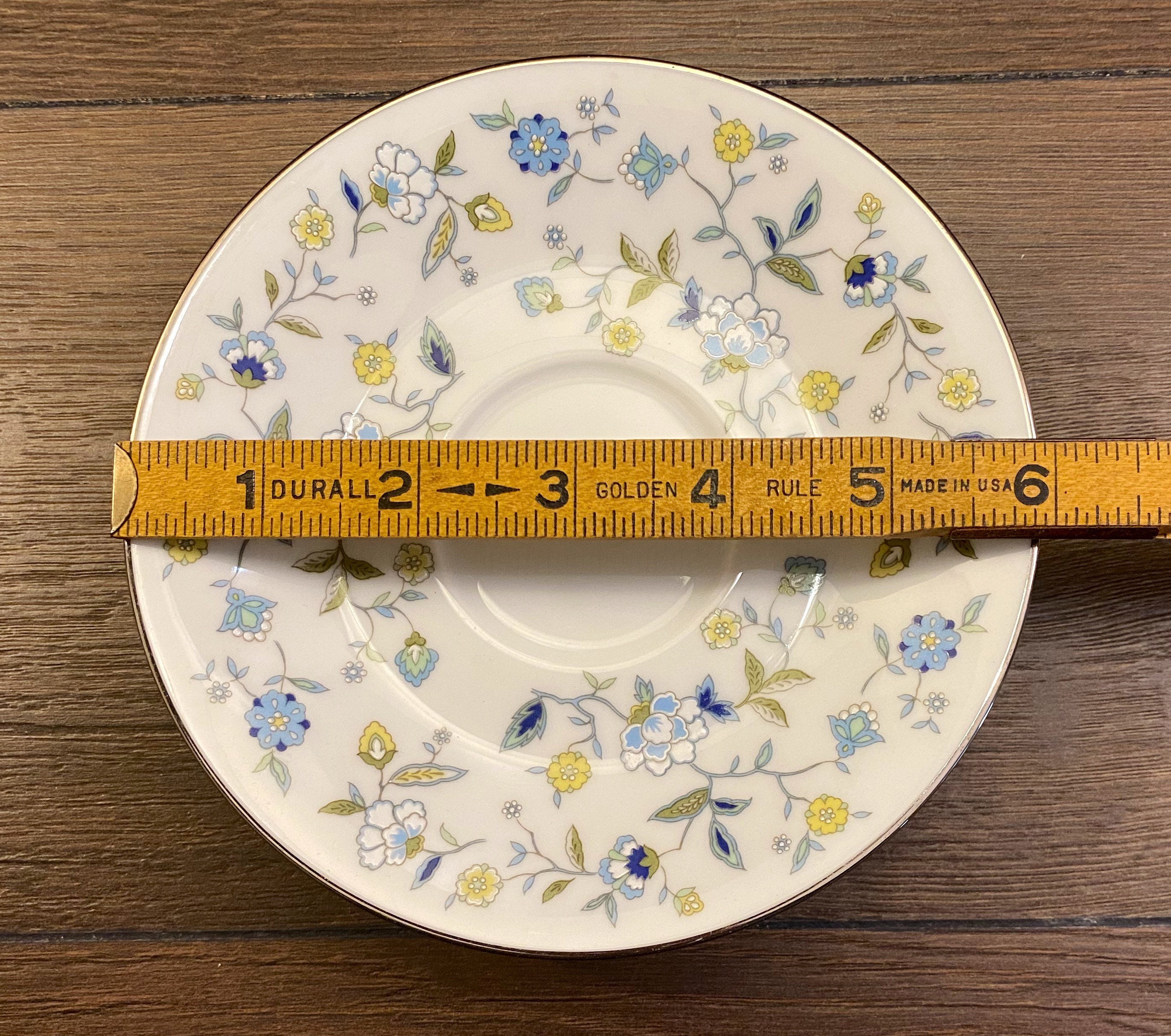 Noritake Chintz Saucers,pair of Saucers, Vintage Blue and