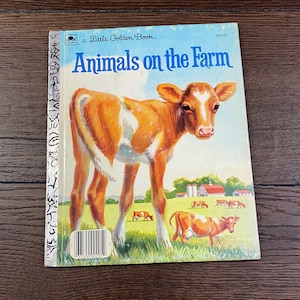 Animals on the Farm Book, Vintage Children’s Book, Storybook, Little Golden Book, Bedtime Story, Farm Animals, Children’s Gift Ideas