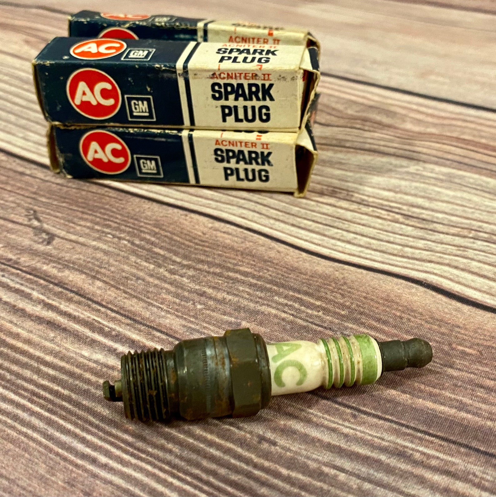 AC Delco Spark Plugs Set of 5 Vintage R43T Spark Plugs Etsy