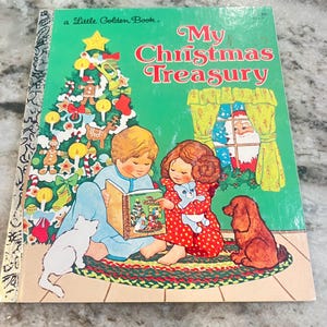 My Christmas Treasury, Little Golden Book,Christmas Storybook, Vintage Childrens Book, Bedtime Stories, Childrens Gift Ideas