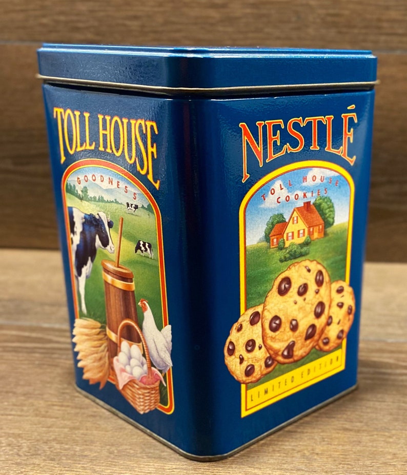 Nestle Original Toll House Cookie Tin Nestle Collectible Cookie Box Toll House Vintage Tin Toll House Tin Decor Tin Collectible Tin