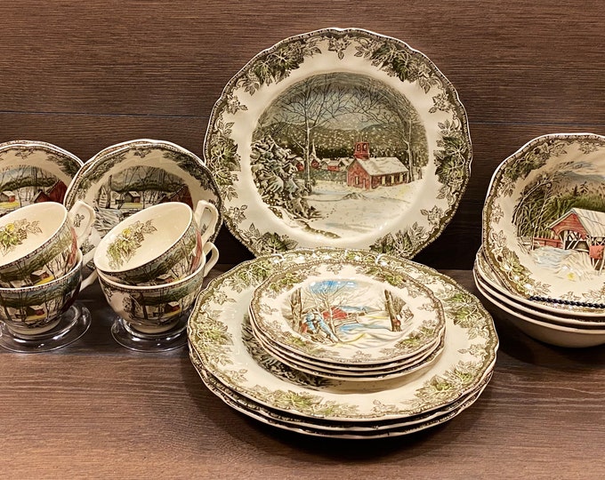 Johnson Brothers Friendly Village Scenes Dinnerware Set, 20 Piece ...