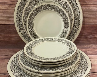 Wedgwood "Black Columbia" 10-1/4" Dinner Plate Wedgwood "Black Columbia" 10-1/4" Dinner Plate