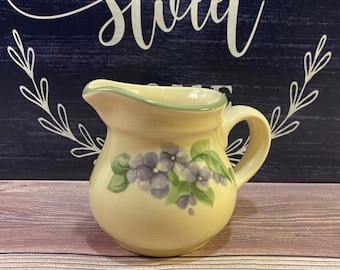 Pfaltzgraff Garden Party Creamer, Vintage Creamer with Flowers, Gravy for Two, Stoneware