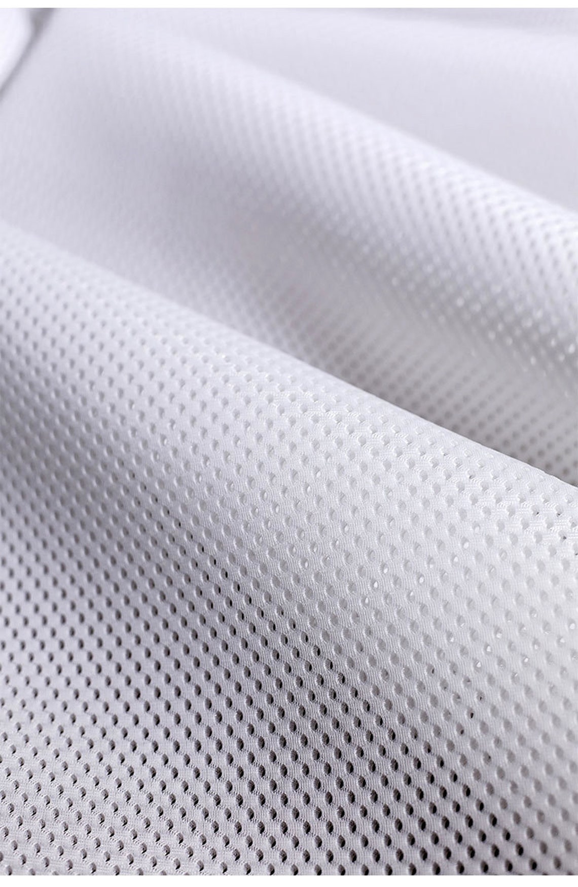 White mesh fabric Breathable hollow out fabric Pure color Etsy