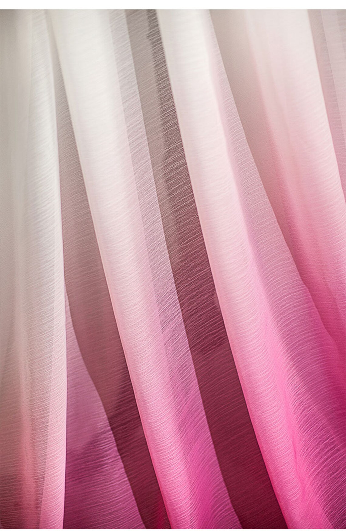 Gradient chiffon fabrics Magenta georgette fabric Dream | Etsy