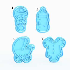 Baby Shower Cookie Biscuit Cutters Fondant Embosser Stamp Cup Cake Toppers  Icing 