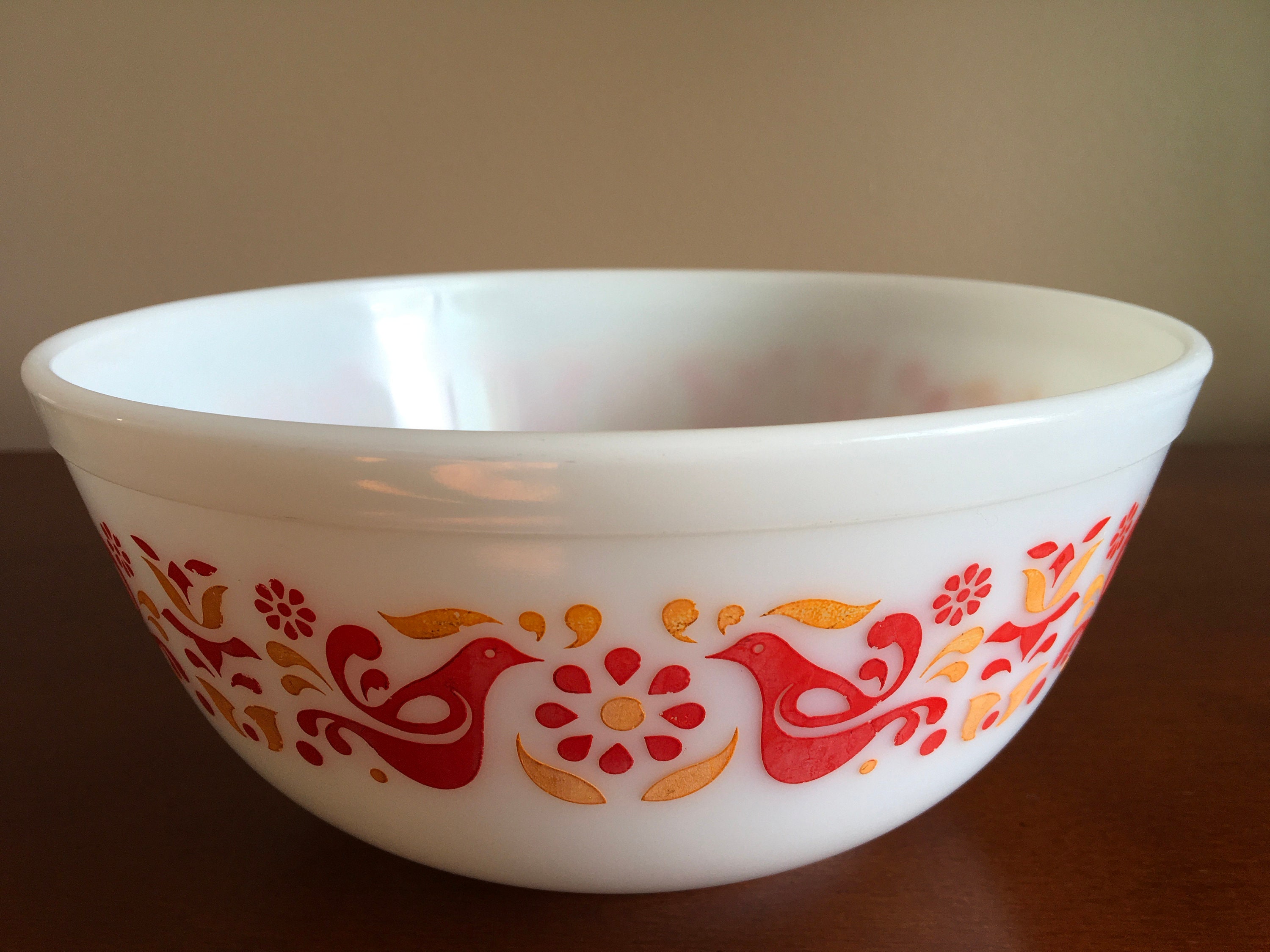 Vintage Pyrex Friendship Birds and Flowers #403 Mixing Bowl 2.5