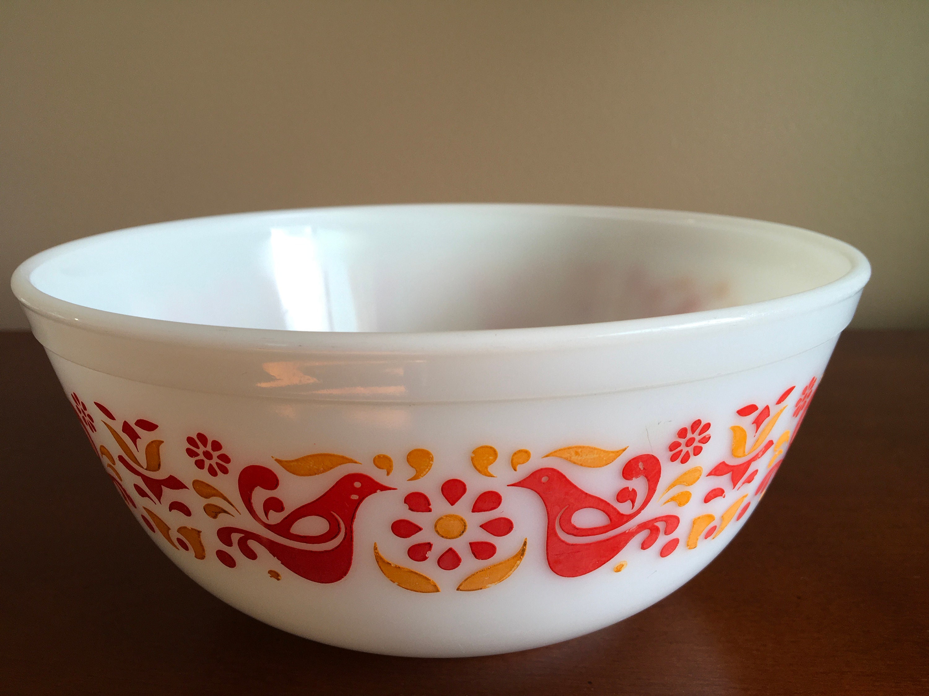 Vintage Pyrex Friendship Birds and Flowers 403 Mixing Bowl 2.5 Quarts Etsy Canada