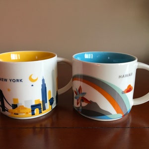 Taza de la serie de coleccionistas You Are Here de Starbucks Taza de Nueva York de Starbucks Taza de Hawái de Starbucks
