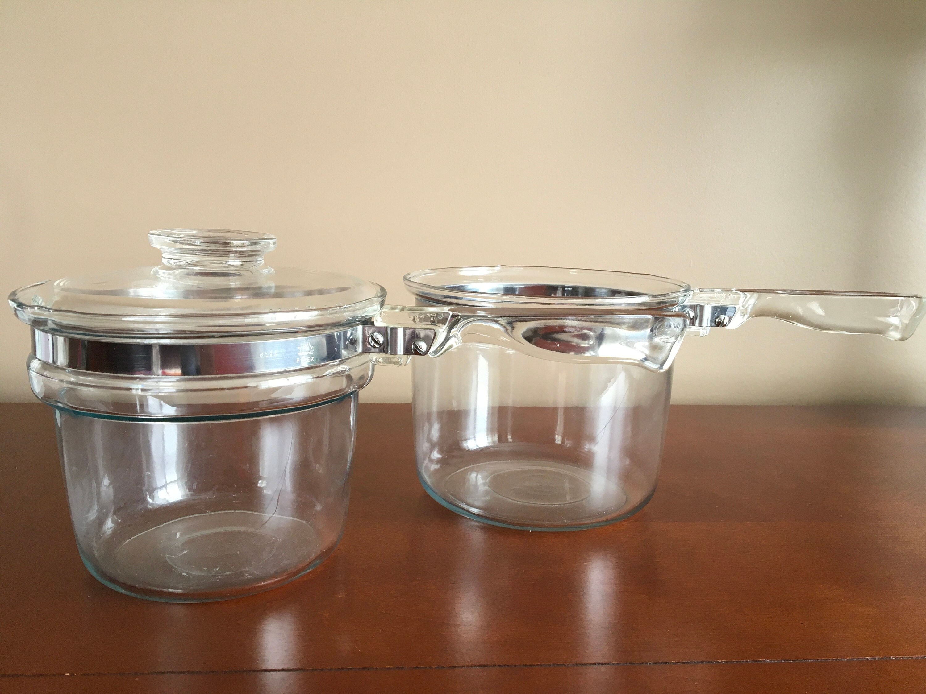 Vintage Pyrex 1.5 Quart Glass Double Boiler With Insert - Etsy