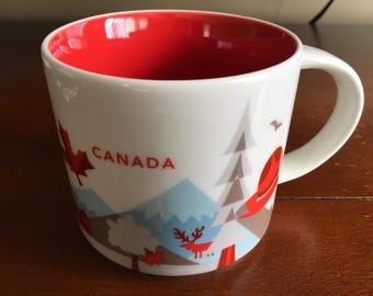 Starbucks Canada You Are Here Collector Series Mug Starbucks Canada mug travel Souvenir Canada Patriotic gift