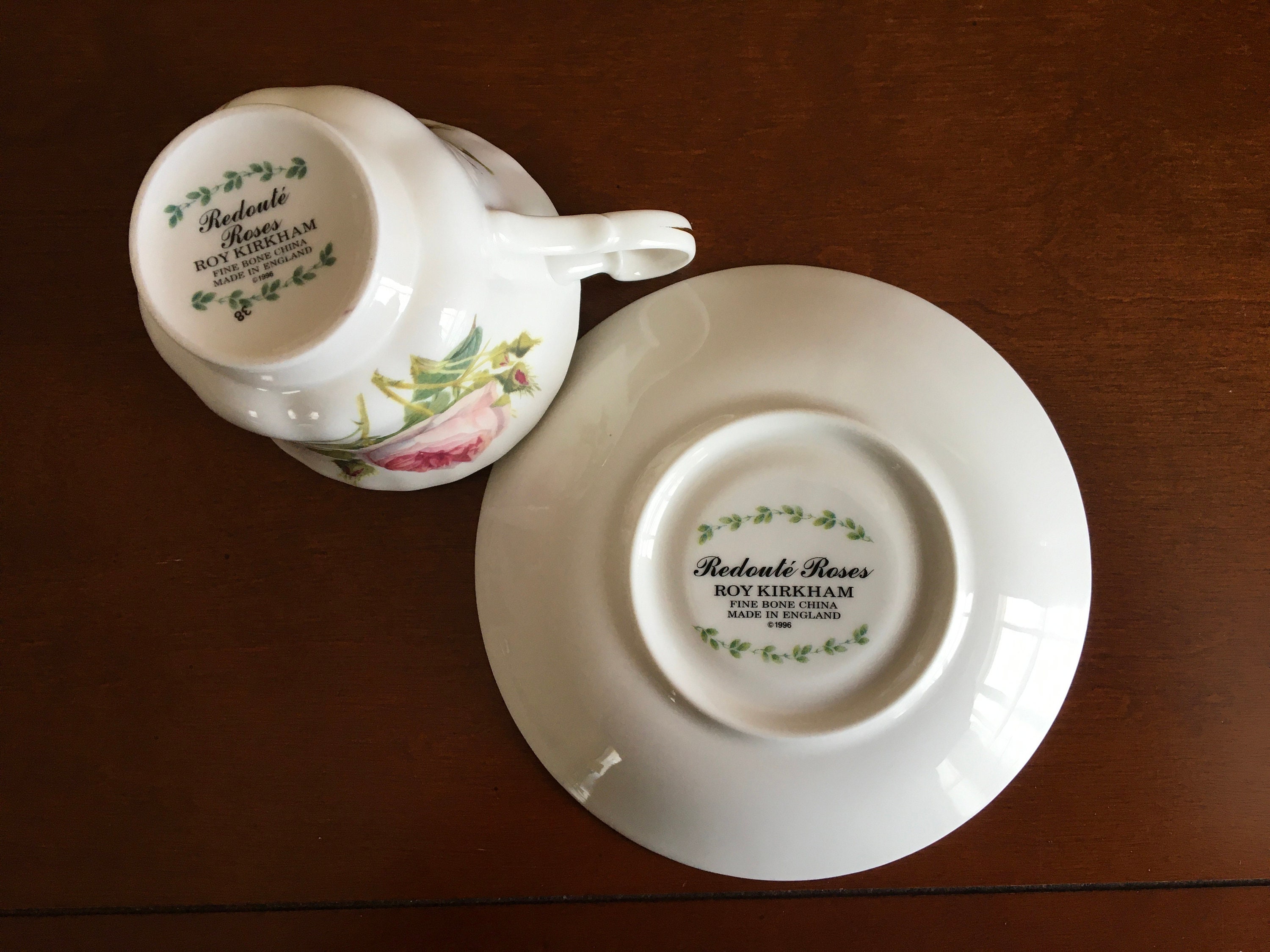 Vintage Roy Kirkham Redoute Roses English Rose Tea Cup and Saucer