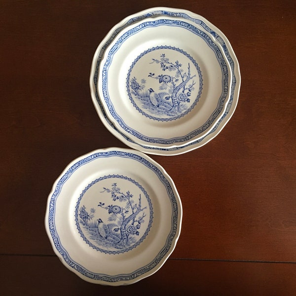 Set of 2 Vintage Furnivals Quail Plates