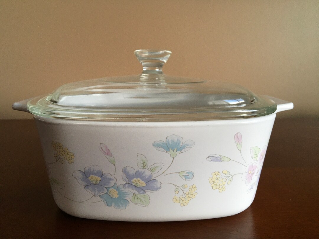 Vintage Pyrex Pastel Bouquet Casserole Pot With Lid 1.5 L - Etsy UK