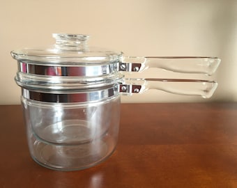 Vintage Pyrex 1-1/2 Quart 6283 Glass Double Boiler (No Lid)