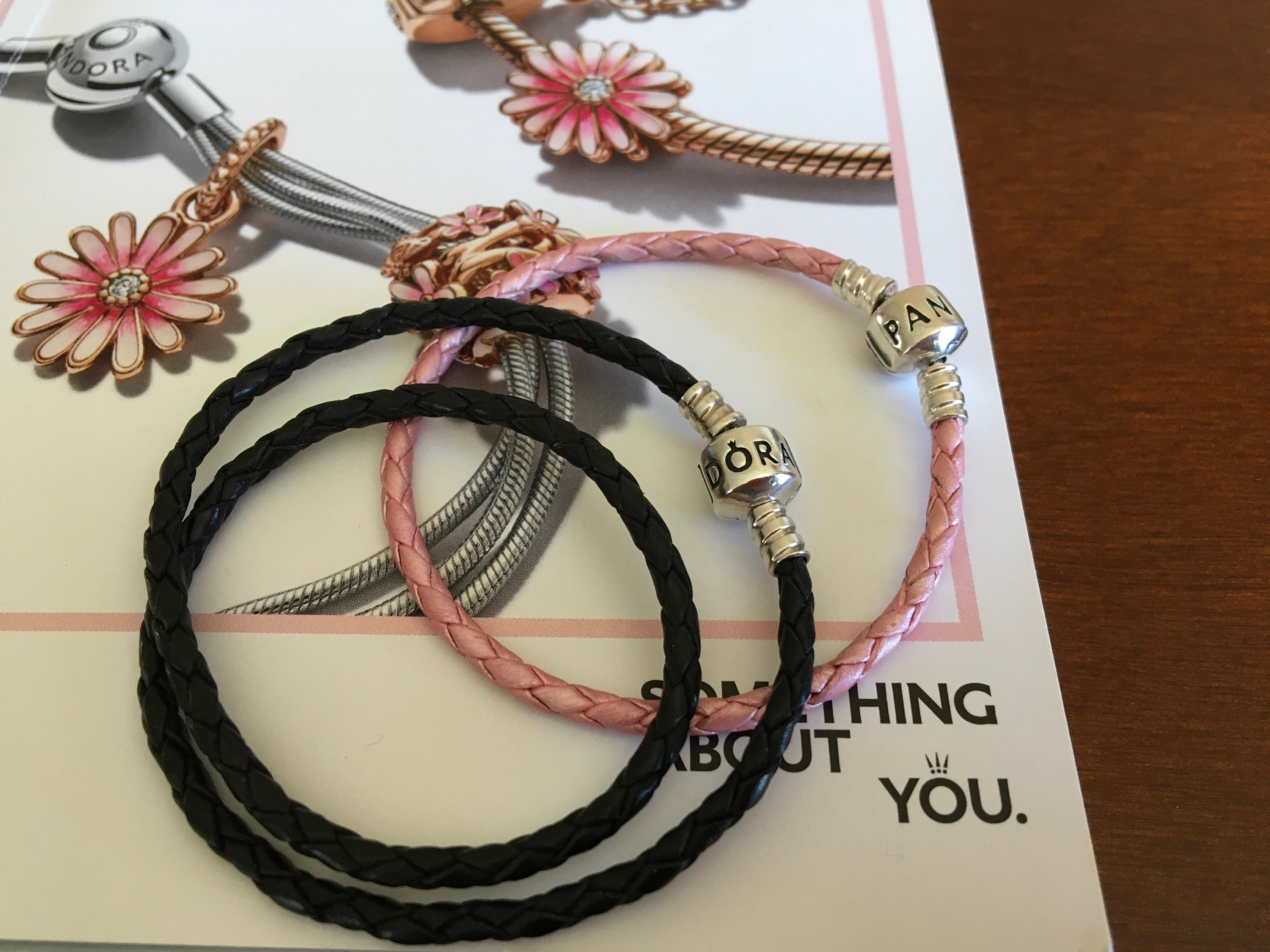 Pandora single pink leather bracelet deals