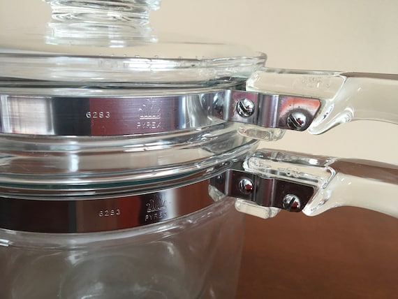 Vintage Pyrex 1.5 Quart Glass Double Boiler With Insert - Etsy