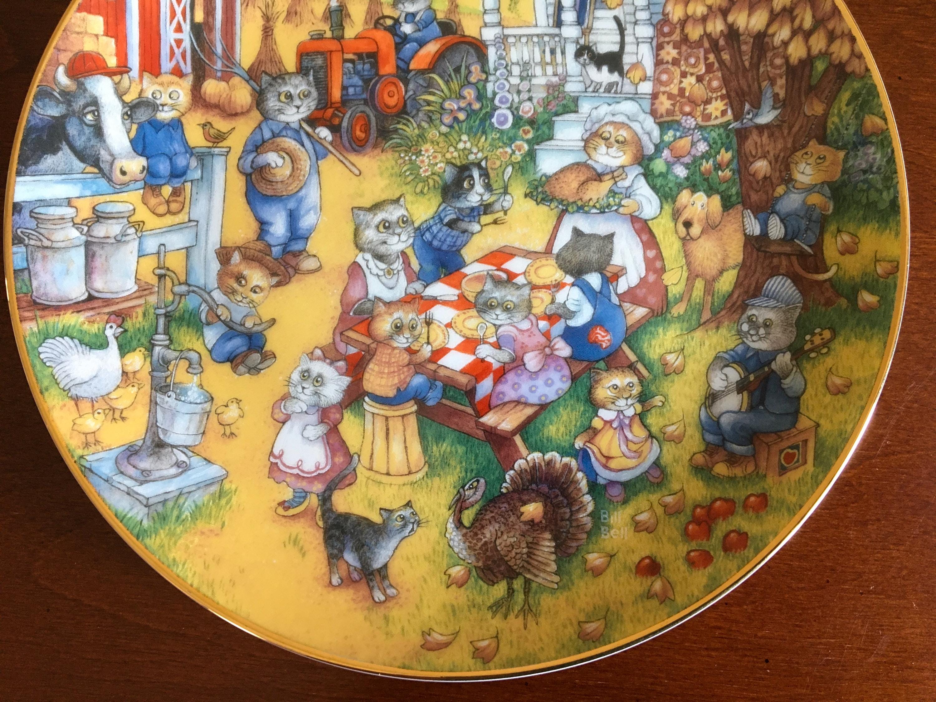 Vintage Franklin Mint A Purrfect Feast Plate Cat Lover Gift