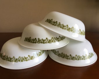 Vintage Corelle Spring Blossom Crazy Daisy Cereal/Soup Bowl Sets of 2