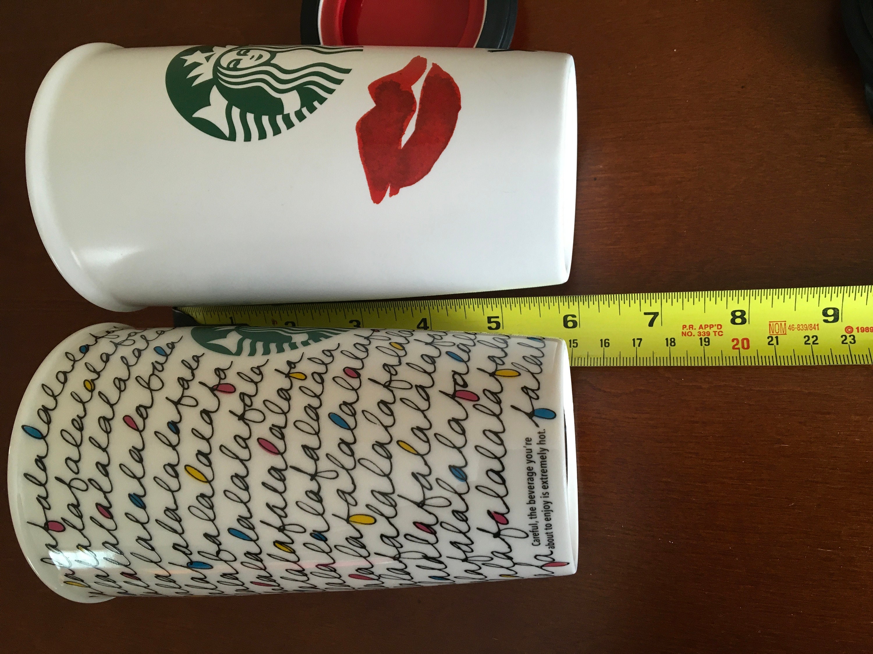 ONE Vintage Collectible Starbucks Ceramic Christmas Holiday 2011 OR  Valentine Day 2015 Tumbler With Lid Starbucks Travel Mug - Etsy
