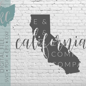 California State Shape • Digital Download • SVG • PDF • DXF • Print • Laser • Glowforge • Aeon • Cricut • Silhouette • Your State Outline