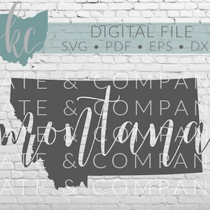 Montana State Shape • Digital Download • SVG • PDF • DXF • Print • Laser • Glowforge • Aeon • Cricut • Silhouette • Your State Outline