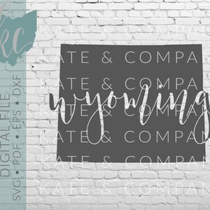 Wyoming State Shape • Digital Download • SVG • PDF • DXF • Print • Laser • Glowforge • Aeon • Cricut • Silhouette • Your State Outline