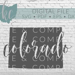 Colorado State Shape • Digital Download • SVG • PDF • DXF • Print • Laser • Glowforge • Aeon • Cricut • Silhouette • Your State Outline