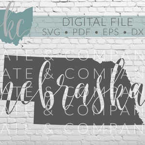 Nebraska State Shape • Digital Download • SVG • PDF • DXF • Print • Laser • Glowforge • Aeon • Cricut • Silhouette • Your State Outline