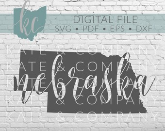 Nebraska State Shape • Digital Download • SVG • PDF • DXF • Print • Laser • Glowforge • Aeon • Cricut • Silhouette • Your State Outline