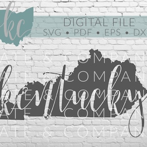 Kentucky State Shape • Digital Download • SVG • PDF • DXF • Print • Laser • Glowforge • Aeon • Cricut • Silhouette • Your State Outline