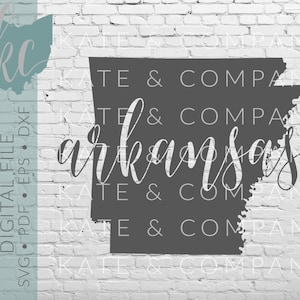 Arkansas State Shape • Digital Download • SVG • PDF • DXF • Print • Laser • Glowforge • Aeon • Cricut • Silhouette • Your State Outline