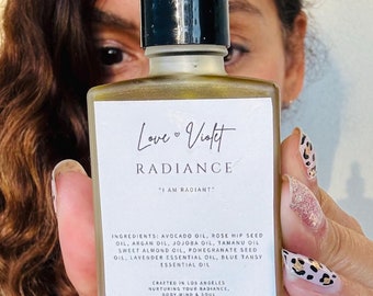 Radiance Face Oil: Vegan, Organic, with Blue Tansy - 1oz