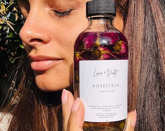 Organic Rosebud Body Oil: Rosehip & Apricot Infusion