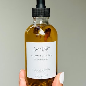 Blue Lotus Body Oil - Spiritual Bath, Intuition Manifestation Oil with Shea Jojoba for Relaxation & Intention