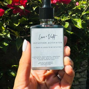 Intuition Face Oil: Squalane, Blue Lotus, Blue Yarrow - Vegan 1oz