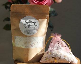 Rose Milk Bath, Coconut Milk, Oatmeal, Himalayan Pink Salk, Bath Soak, Spiritual Full Moon, Spiritual Bath,Epsom Salt, Rose