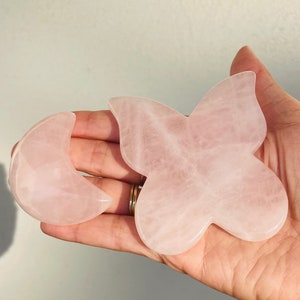 Butterfly & Moon Rose Quartz Gua Sha Set: Limited Edition Face Oil