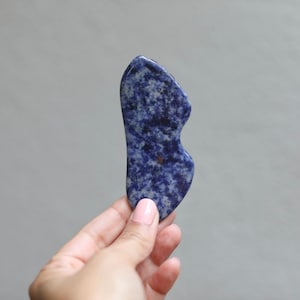 Sodalite Gua Sha: Blue Stone Acupressure Massage Tool