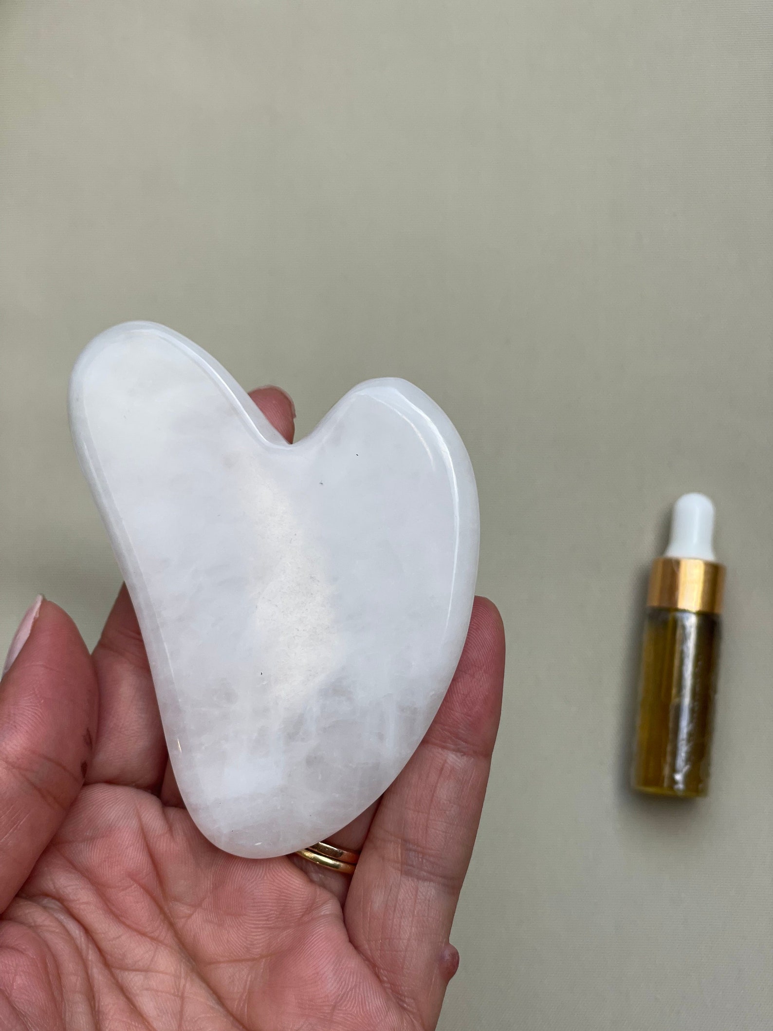 White Jade Gua Sha Beginners Gua Sha Set Organic Face Oil Etsy