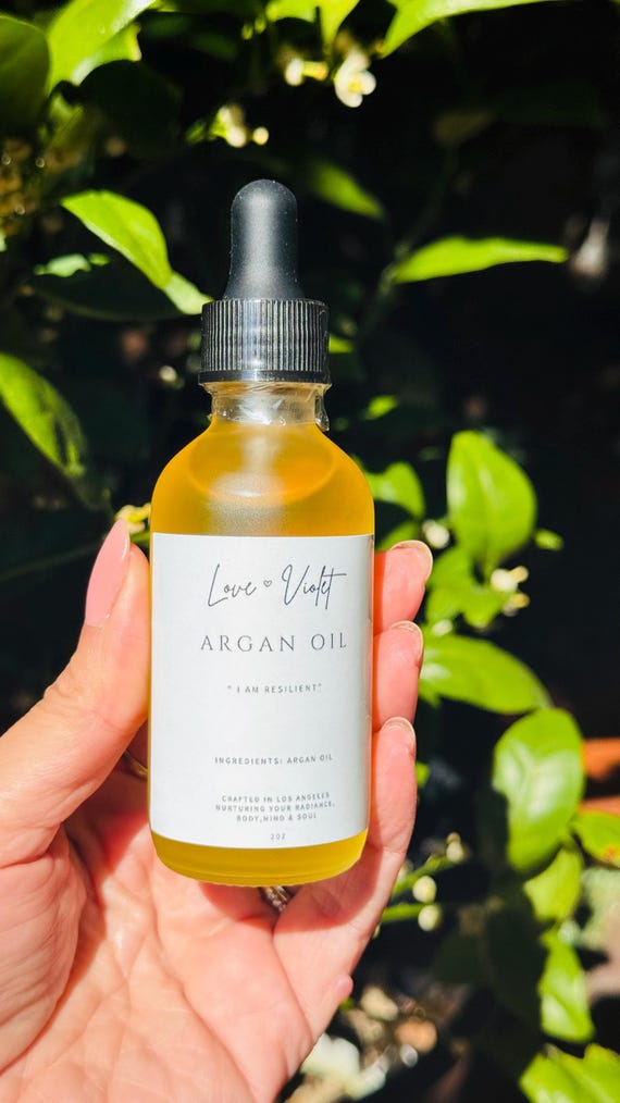 Yellow Golden Moroccan Argan Oil for Face Hair Cold Pressed Nourishing Skincare Beauty 2oz
