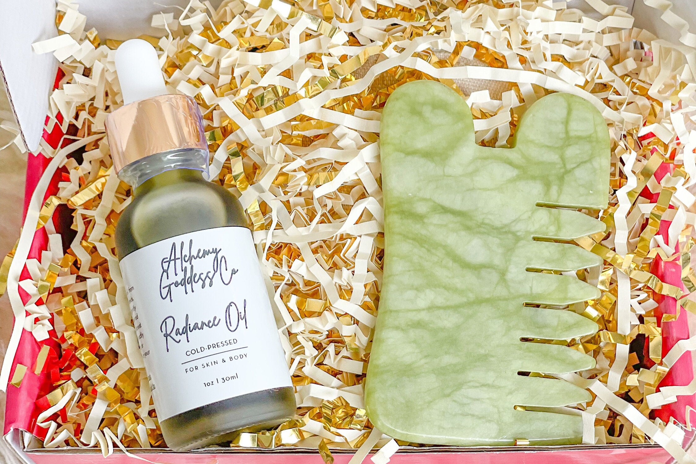 1oz Face Oil Gua Sha Facial Kit Jade Quartz Gua Sha Stone Etsy