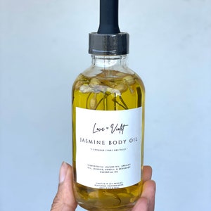 Jasmine Body Oil, Natural Body Oil,Body Oil, Jojoba Oil, Moon Magic, Intention,Body Oil, Glamour Magic Oil, Bergamot, Neroli, Apricot Oil